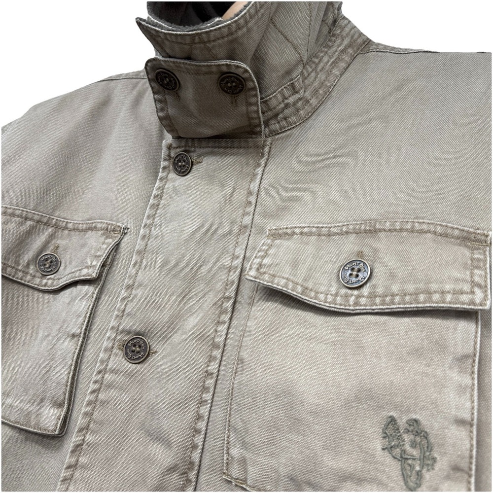 Hunt Bum Men's LT Tall Field Jacket Canvas Quilted Hunting Coat Removable Collar - Picture 15 of 15